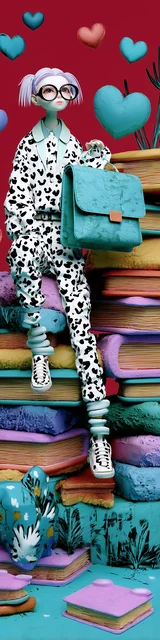 Free teacher bookmark featuring a teacher holding a suitcase